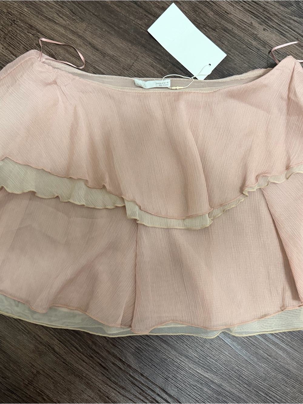 Zara Blush Pink Spaghetti Strap Camisole & Skirt Set - Picture 6 of 11